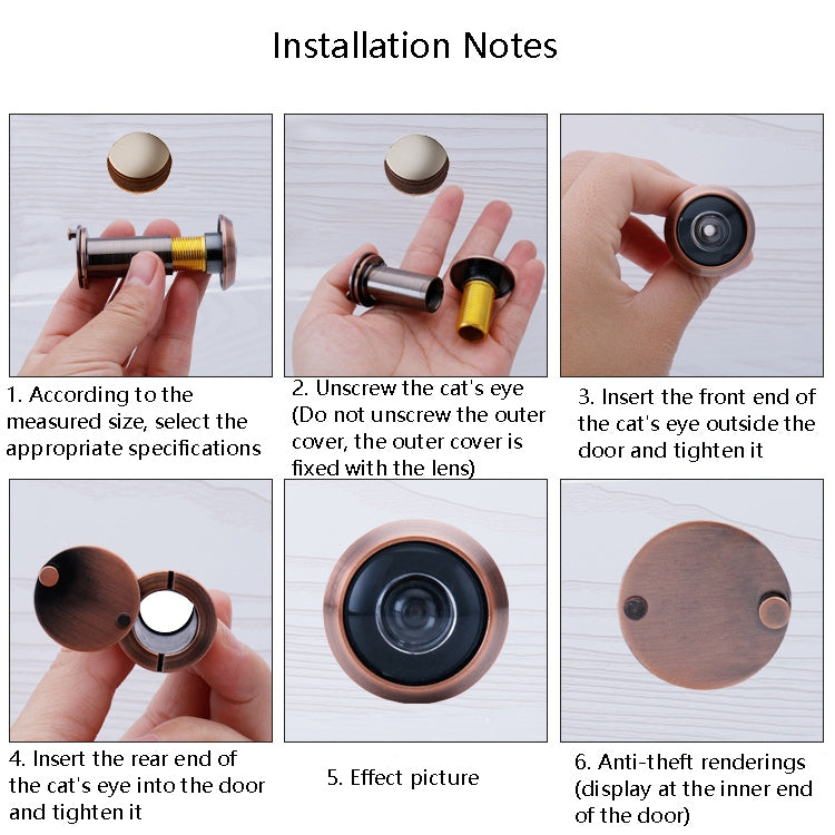 2 PCS Security Door Cat Eye HD Glass Lens 200 Degrees Wide-Angle Anti-Tiny Hotel Door Eye, 16mm Black, 16mm Silver, 16mm Red Bronze, 16mm Green Bronze, 16mm Bright Gold, 26mm Silver, 26mm Gold, 26mm Red Bronze, 26mm Green Bronze 2 PCS Security Door Cat Eye HD Glass Lens 200 Degrees Wide-Angle Anti-Tiny Hotel Door Eye, 16mm Black, 16mm Silver, 16mm Red Bronze, 16mm Green Bronze, 16mm Bright Gold, 26mm Silver, 26mm Gold, 26mm Red Bronze, 26mm Green Bronze